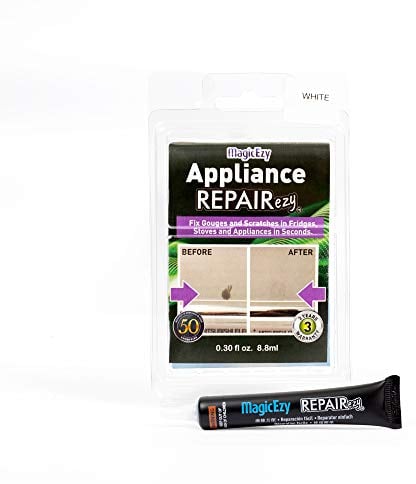 MagicEzy Appliance RepairEzy - (White) | Appliance Touch Up Paint | Scratch Repair for Stove, Microwave, Fridge | Enamel, Metal, Stainless Steel |