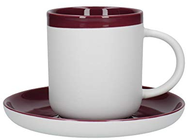 La Cafetiere Barcelona 300ml Coffee Cup & Saucer Plum