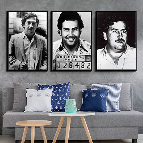 manbgt Pablo Escobar Charakter Legende Retro Vintage Poster Und Drucke Malerei Wandkunst Leinwand Wandbilder Für Wohnzimmer Wohnkultur40 cm X 60 cm Kein Rahmen