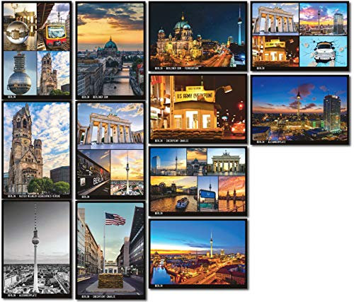 United1871 Berlin Postkarten 12-teiliges Set | verschiedene Motive | mehrfach beschichtet, designed in Berlin | Standart-Format A6