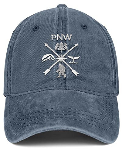 Bigfoot is Real and He Tried to Eat Hat Baseball Cap Trucker Hat Lustige Snapback Outdoor Hut Damen Herren, Blau 1, Einheitsgröße