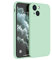 Mixroom - Cover Custodia Case per iPhone 13 Protezione Copre Fotocamera in Silicone TPU Opaco con Bordi Piatti Colore Verde Acqua