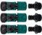 Hydrogarden Raccordo rapido per Tubo da Giardino con valvola di intercettazione, raccordi rapidi da 3/4 di Pollice con valvola a Sfera, adattatori Easy Connect e sgancio rapido