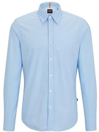 BOSS Hommes Relegant 6 Chemise Regular en Popeline de Coton Biologique