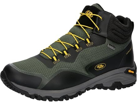Brütting Herren Outdoorschuh Outdoorstiefel Mount Clarke, Grün/Schwarz/Gelb, 38 EU