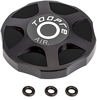 popyes Bouchon de Valve Fourche Avant de Vélo de Montagne Anti-poussière, Capuchon de Valve Fourche VTT, Couvercle de Valve de Gaz d'air en Alliage d'aluminium d'absorption des Chocs (Noir)