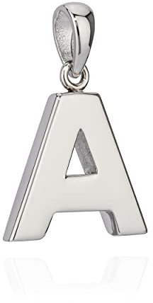 NKlaus 13x14mm Kettenanhänger Buchstabe A Silber 925 anlaufgeschützt glanz Alphabet 10032