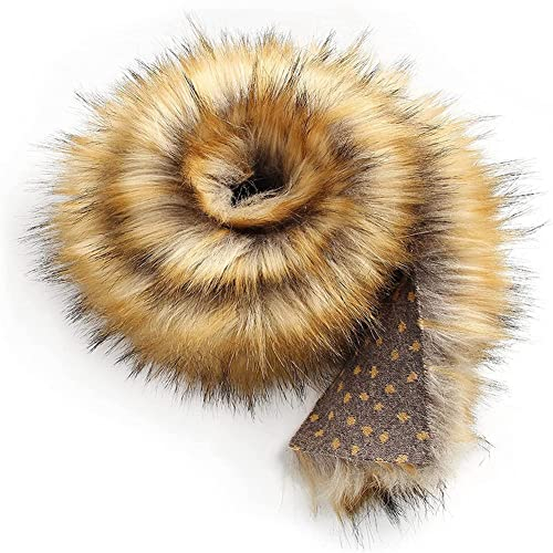 ISAKEN Kunstfell Fellband Tischläufer Fell Tischband Tischdeko Handarbeit Fusseliger Schmuck für Weihnachten Dekoration Basteln Hausschuhe Pantoffel Kragen Kuscheltier Dekoration, 7cm x 100cm