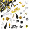 Giftota - Konfetti 20 Geburtstag Deko - Konfetti (Gold Schwarz) - Partydekoration Geburtstag 20 - Dekoration für Jubiläen, Geburtstage, Partys