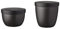 Mepal - Snackpot Duo Pack Ellipse - Praktischer Behälter zur Aufbewahrung & für Transport von Lebensmittel - Tiefkühltauglich - Spülmachinenfest - Nordic Black