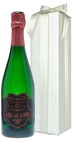 Lyme Bay Winery Rosé Sparkling Brut English Sparkling Wine in a Gift Box | Multi Award-Winning 12% made with Pinot Noir, Chardonnay and Pinot Meunier (75cl x 1 Gift Boxed)