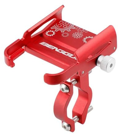 Porta Cellulare Moto, Portacellulare Per Bicicletta Con Rotazione a 360° in Alluminio, Supporto Telefono per Qualsiasi Smartphone tra 5,8 e 9,5 pollici - Porta Telefono Moto Universale (RED)