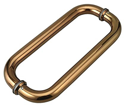 IBOWZ Shower Door Handle Gold Tubular Shower Glass Door Pull Handle Hole Distance 275mm 400mm 440mm, Stainless Steel Shower Sliding Door Knob with Bathroom Accessories