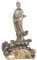 Yardwe Quan-Yin-Figur Messing-Buddha-Statue Kuan-Yin-Buddhistische Skulptur Kwan-Yin-Göttin Der Barmherzigkeit Mitgefühl-Skulptur Fengshui- Für Reichtum Wohlstand Viel Glück