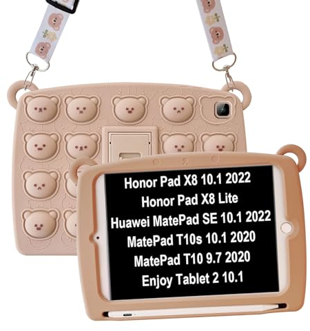 A-BEAUTY Funda Compatible con Honor Pad X8 de 10.1 Pulgadas 2022/X8 Lite/Huawei MatePad SE 10.1/T10s/T10/Enjoy Tablet 2 de 10.1 Pulgadas con Soporte para Bolígrafo,
