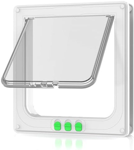 Moaobooh Sportello per gatti, resistente alle intemperie, facile da installare, per interni ed esterni, finestra, parete