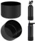 Linkidea Wasserflaschen-Schutzhülle, kompatibel mit Hydro Flask Wide Mouth Flex Cap/Strohdeckel/Chug Cap 32oz/40oz, Silikon-Flaschenbodenschutz, Flaschenstoßstange (2 Stück) (Schwarz)