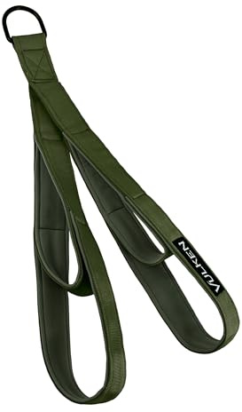Vulken - Corda per tricipiti, accessorio da palestra, 24 pollici e 17 pollici due lunghezze integrate in una corda per pulldown. Fasce per estensione dei tricipiti, attrezzatura da palestra, verde