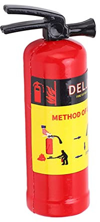 Extintor De Coche RC Extintor De Coche Plástico, Acero Extintor De Coche RC Diseño De Simulación Extintor Ligero Vívido Juguete Accesorios De Coche RC RC (Rojo)