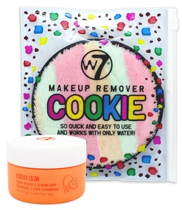 W7 Peachy Clean Makeup Melt Set – Cleansing Balm & Remover Pad for a Peach-Perfect Skincare Routine – The Ultimate Makeup Melting Dream Team! - Gentle, Hydrating & Effortless