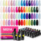 MEFA Vernis Semi Permanent 35PCS, 32 Couleur Pastel Vernis Gel UV LED Semi Permanent Kit avec Top et Base Coat, Soak Off UV LED Vernis à Ongles Gel Complet pour Gel Ongle Manucure Nail Art