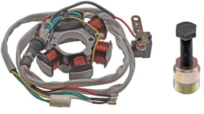 Lichtmaschine + Polradabzieher Set passend für Piaggio Fly, Free, Liberty, NRG, Gilera Runner, Stalker, Vespa ET2 50 2T – M26x1 Polradabzieher