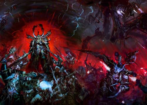 Displate Offiziell Warhammer MetallPoster Magnetische Befestigung Inklusive Lizenziert Bilder Hochwertiges Poster Warhammer 40,000 Art Chaos Space Marines Poster 45 cm x 32 cm