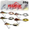 Paradox Fishing Jig Spinner 5er Set 20g Delusory 2.0 Spin Jig zum Barsch Angeln Barsch Köder Zander Köder Hecht Köder Spinnerbait Spinn Köder – optimaler Barschköder