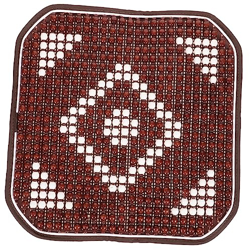 Autositzkissen Perlen, 43x43x1cm, Sommer Sitzauflage SUV | Belüftete Sitzfläche, Kühlender Luftstrom, Gelb Gemischtes Design, für Ledersitze und Sommerliches Fahren, 1 Stück