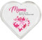 GRAVURZEILE Personalisierte Herzdose aus Glas mit UV Druck - Mama Puzzleteile - Geschenke für Mama - Eignet sich ideal als Keksdose und Schmuckkästchen - Geschenkidee zum Muttertag Farbe 4 Puzzleteile