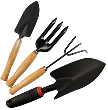 BCOATH Gartenbau-werkzeugset 4-teilig Gartenwerkzeuge Zum Jäten Rechen Schaufel-Set Handwerkzeug-Set Geeignet Für Den Außenbereich