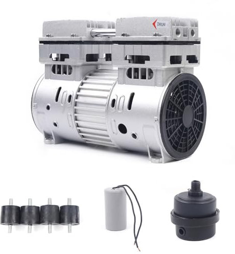 KiwiHood Ölfreier Luftkompressor 220V 750W Tragbarer Luftkompressor Ultraleiser Luftkompressor für Auto, Nagelpistole und Druckluftwerkzeuge, Garage, Geschäft