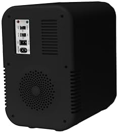DMS 6L Kompakter Mini-Kühlschrank mit Heizfunktion, 220-240V, 36-58W, 18-20°C Kühlung, 55°C Heizung, Dual-Core-Kühlung, Touch-Tasten, LCD-Anzeige, 12V-Adapter, Steckdose, Anzünder, KB-06 (Schwarz)
