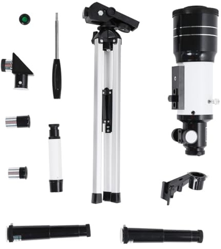 150x Astronomical Telescope with Tripod and Phone Clip | 70mm Aperture, 300mm Focal Length, Aluminum Alloy Build, with Holder for Camping and Jungle Exploration