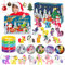 Adventskalender Ponys,Adventskalender 2024 Kinder Mädchen mit 29 Pony Spielzeug Figuren,Adventskalender Mädchen Einhorn für 1 2 3 4 5 6 7 8 9 10 12 Jahre Weihnachtskalender