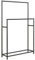 HOMCOM Handtuchhalter, Freistehend Handtuchständer mit 2 Handtuchstangen, Badetuchhalter für Badezimmer, Metall, 66 x 20 x 110 cm, Schwarz