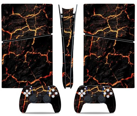 Skin pour PS5 Slim Version numérique, autocollants en vinyle pour Play-Station 5 Slim, accessoires de protection pour PS5 Slim Digital Edition (fissure)
