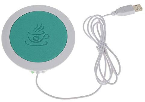 Breeshy Aislamiento térmico USB Calefacción Posavasos Caliente empapado Caliente Leche PU Alta Temperatura Calefacción Oficina Posavasos Azul