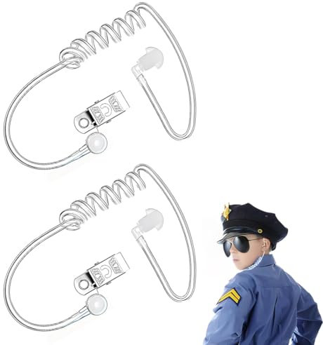 NOPKESV 2 Stück Schallschlauch, Transparent, Schallschlauch Funkgerät, Ersatz Ohrhörer Luftakustikschlauch, Transparent Schallschlauch