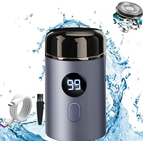 Tragbarer Elektrischer Mini-rasierer,kapsel RasiererMini Rasierer Herren Leichter Taschenrasierer, Nass Und Trockenrasierer Geeignet Für Flugreisen, Geschäftsreisen Büro Auto Und Mehr (Blau)