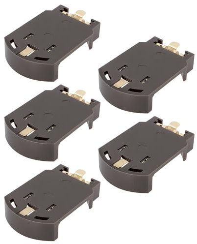 The Lord of the Tools 5 Pieces Button Cell Battery Holder Button Battery Holder for CR2032 CR2025 3V Button Cell Battery Holder Box