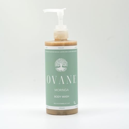 OVANE | Moringa Body Wash | Hydrating & Nourishing Shower Gel - Natural, Vegan, Cruelty Free, No SLS or Parabens, 300ml 10.14 Fl Oz.
