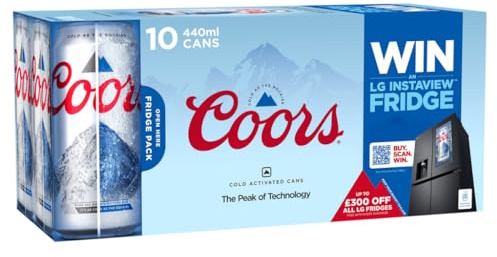 Coors Lager Beer 10 x 440ml (cans)