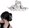 MinoCino Pince à cheveux, grande pince à cheveux en métal argenté pour femme, pince cheveux argenté design irrégulier en métal liquide, accessoire durable pour cheveux épais, idéal au quotidien