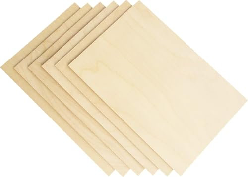 Tableros Madera Contrachapada 2mm 3mm para Corte Láser CNC Manualidades Pirograbado Bricolaje Modelismo Decoración | Varios Tamaños A4 A3 300x200 | Packs 10 20 Unidades (10 UNIDADES 3MM - 30x20cm)