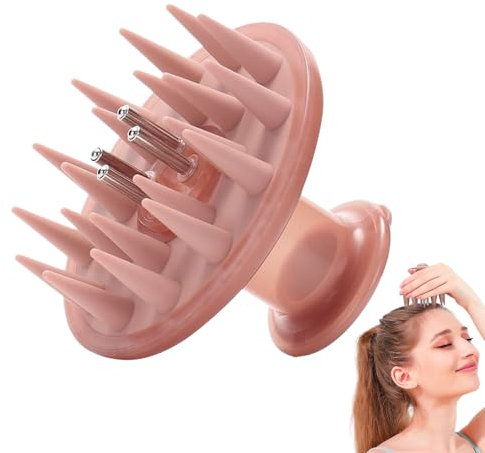 Scalp Applicator, Hair Oil with Massage, Silicone Comb Dispenser, Gentle Root Brush Follicle Care, Healthy Fleece Growth for Thinning Loss Solution, 3.3x3.3x3 Inches