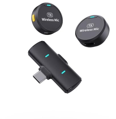 Rechargeable Mini Wireless Lavalier Microphone Long Distance Clip magnet Wireless Microphone For Cell Phone