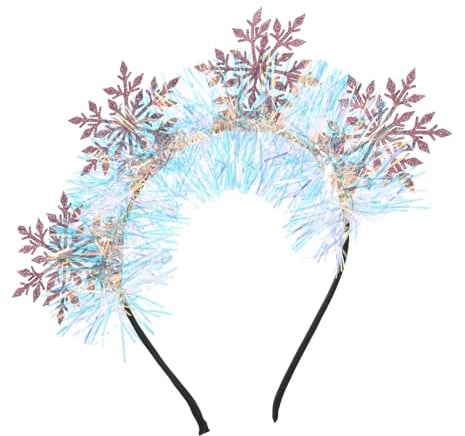 Healeved Bandeau de Scintillant Rose et Argenté Accessoire Décoratif de Noël pour Femmes et Cadeau Festif