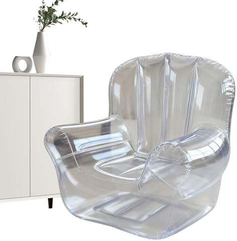 Aufblasbarer Sessel | Campingsofa faltbar aufblasbares Sofa | bequemes Sofa, transparent, Entspannung, Garten, Balkon, Pool, Außenbereich, Schlafzimmer
