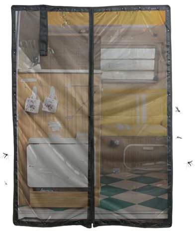 Fly Screen Door - Van Door Fly Screen for Vehicles with UV Resistant Mesh Privacy Screen for Sliding Door | for SUV, Truck, Camping